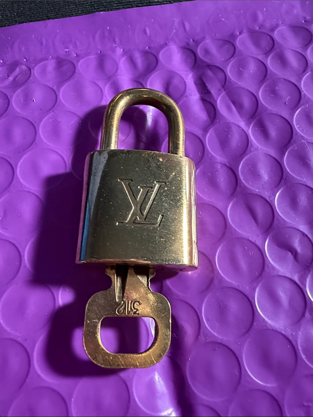 Louis Vuitton Gold-tone Padlock with Key